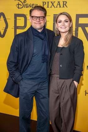 abb Max Giermann and Martina Hill on the black carpet at the special screening of Hoppers at Zoo Palast Berlin Sunday 01 03 2026 in Berlin Berlin Germany