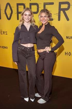 abb Alina Khani and Laura on the black carpet at the special screening of Hoppers at Zoo Palast Berlin Sunday 01 03 2026 in Berlin Berlin Germany