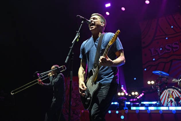 Less Than Jake performing at Brixton Academy LONDON, ENGLAND - MARCH 01: Chris DeMakes of ˜Less Than Jake™ performing at Brixton Academy on March 01, 2026 in London, England. CAP MAR MAR Great Britain Copyright: xMartinxHarris CapitalxPicturesx