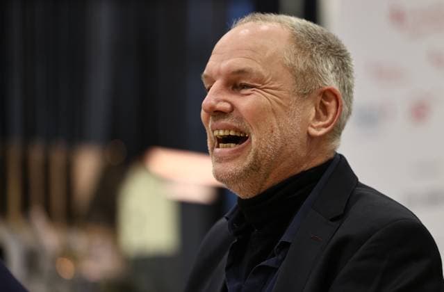 Press conference Domstufenfestspiel Jesus Christ Superstar 02 03 2026, Erfurt, Sparkassen Finanzzentrum, Rotunde, Press conference on the Domstufenfestspiele 2026 rock musical Jesus Christ Superstar by Andrew Lloyd Webber and Tim Rice in the picture Peter Lund director