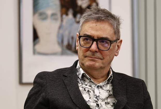 Press conference Domstufenfestspiel Jesus Christ Superstar 02 03 2026, Erfurt, Sparkassen Finanzzentrum, Rotunde, Press conference for the Domstufenfestspiele 2026 Rock Musical Jesus Christ Superstar by Andrew Lloyd Webber and Tim Rice in the picture Hank Irwin Kittel Buehne