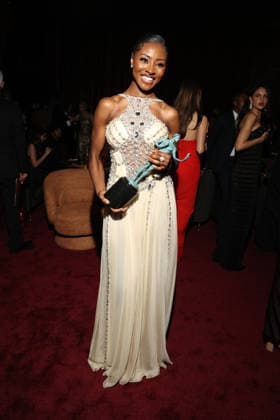 LOS ANGELES, CA - MARCH 1: Jayme Lawson at the 2026 Screen Actors Guild Awards After Party at the Shrine Auditorium in Los Angeles, California on March 1, 2026. Copyright: xWalikxGoshornx