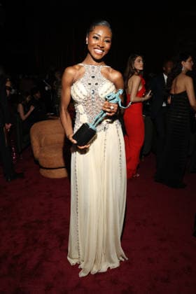 LOS ANGELES, CA - MARCH 1: Jayme Lawson at the 2026 Screen Actors Guild Awards After Party at the Shrine Auditorium in Los Angeles, California on March 1, 2026. Copyright: xWalikxGoshornx