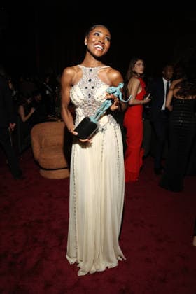 LOS ANGELES, CA - MARCH 1: Jayme Lawson at the 2026 Screen Actors Guild Awards After Party at the Shrine Auditorium in Los Angeles, California on March 1, 2026. Copyright: xWalikxGoshornx
