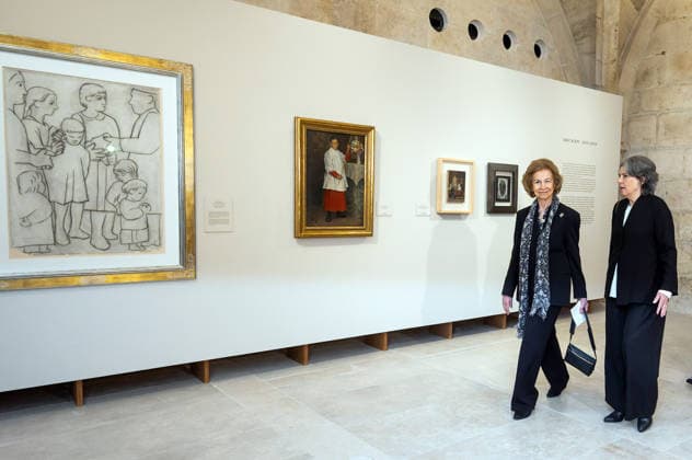 Queen Sofia inaugurates the exhibition Picasso Biblical Roots in Burgos Queen Sofia during the inauguration in the Cathedral of Burgos of the exhibition Picasso Biblical Roots, on March 32, 2026, in Burgos, Castilla y León Spain The exhibition will be on display from March 3 to June 29, 2026 in the Beato Valentín Palencia Hall of the Cathedral of Burgos and proposes an unprecedented dialogue between the work of Pablo Picasso and the cathedrals space 02 MARCH 2026 Tomá Espana  Copyright: xTomasxAlonsox 7331866
