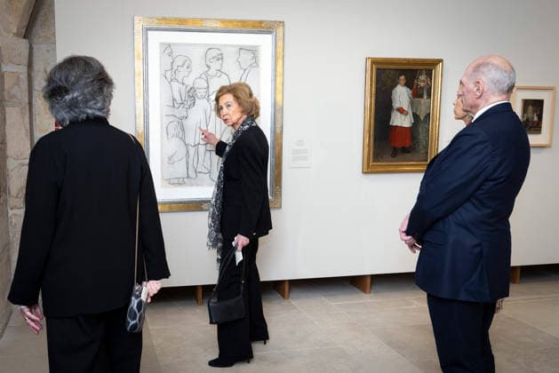 Queen Sofia inaugurates the exhibition Picasso Biblical Roots in Burgos Queen Sofia during the inauguration in the Cathedral of Burgos of the exhibition Picasso Biblical Roots, on March 32, 2026, in Burgos, Castilla y León Spain The exhibition will be on display from March 3 to June 29, 2026 in the Beato Valentín Palencia Hall of the Cathedral of Burgos and proposes an unprecedented dialogue between the work of Pablo Picasso and the cathedrals space 02 MARCH 2026 Tomá Espana  Copyright: xTomasxAlonsox 7331867