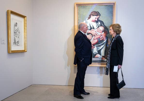 Queen Sofia inaugurates the exhibition Picasso Biblical Roots in Burgos Queen Sofia during the inauguration in the Cathedral of Burgos of the exhibition Picasso Biblical Roots, on March 32, 2026, in Burgos, Castilla y León Spain The exhibition will be on display from March 3 to June 29, 2026 in the Beato Valentín Palencia Hall of the Cathedral of Burgos and proposes an unprecedented dialogue between the work of Pablo Picasso and the cathedrals space 02 MARCH 2026 Tomá Espana  Copyright: xTomasxAlonsox 7331869