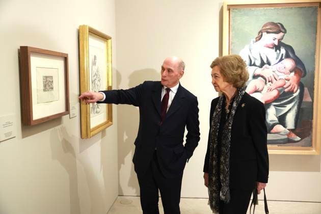 02-03-2026 Burgos Queen Sofia during the opening of the exhibition Picasso. Biblical Roots, displayed from 3 March to 29 June 2026 in the Beato Valentin Palencia Hall of Burgos Cathedral in Burgos, Castilla y Leon. Â  Copyright: xPPEx