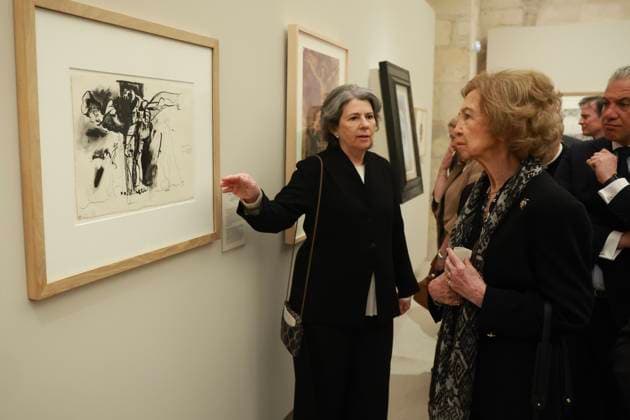 02-03-2026 Burgos Queen Sofia during the opening of the exhibition Picasso. Biblical Roots, displayed from 3 March to 29 June 2026 in the Beato Valentin Palencia Hall of Burgos Cathedral in Burgos, Castilla y Leon. Â  Copyright: xPPEx