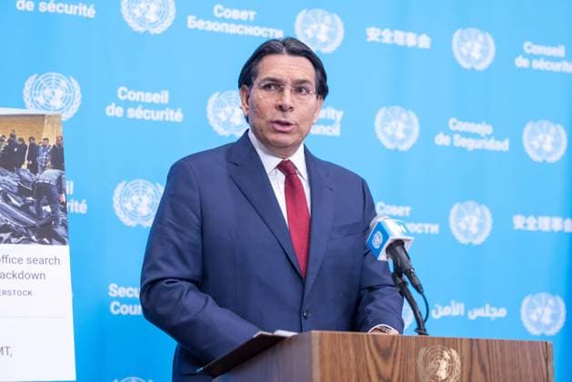Israeli Ambassador to the UN Danny Danon speaks to the press ahead of a United Nations Security Council meeting at UN Headquarters in New York Israeli Ambassador to the UN Danny Danon speaks to the press ahead of a United Nations Security Council meeting at UN Headquarters in New York on March 2, 2026. UN Secretary-General Antonio Guterres called Monday for restraint as clashes between Israel and Hezbollah in Lebanon intensified amid the Israeli and US war on the armed group s main backer Iran, his spokesman said. US UNITED NATIONS NY NEW YORK Copyright: xVANESSAxCARVALHOx
