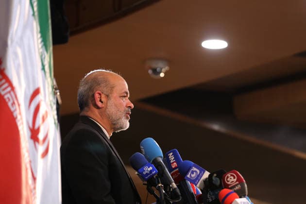 Iranian Interior Minister Ahmad Vahidi Press Conference Iranian Interior Minister, Ahmad Vahidi, speaks during a press conference on the elections of the parliamentary and the Council of Experts, an influential body of Islamic clerics, in Tehran, Iran, on March 04, 2024. Ahmad Vahidi is an Iranian Islamic Revolutionary Guard Corps brigadier general who was appointed in 2021 under President Ebrahim Raisi as Iran™s interior minister, and had previously served as defence minister Tehran Tehran Iran Copyright: xRouzbehxFouladix