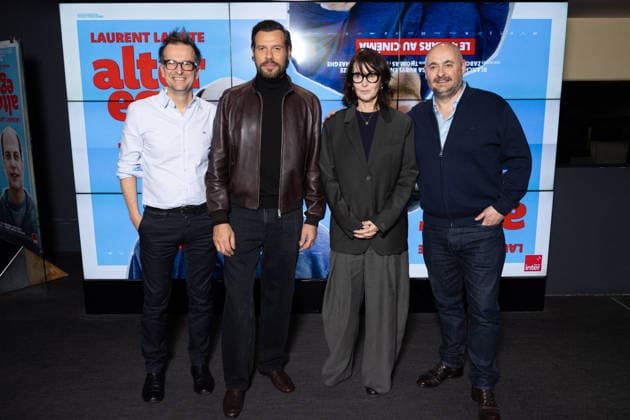 Alter Ego Paris Film Premiere Bruno Lavaine, Laurent Lafitte, Zabou Breitman, Nicolas Charlet attends Alter Ego Paris Film Premiere at UGC Les Halles on March 02, 2026 in Paris, France. Photo by Nasser Berzane ABACAPRESS.COM Paris France  Copyright: xBerzanexNasser ABACAx