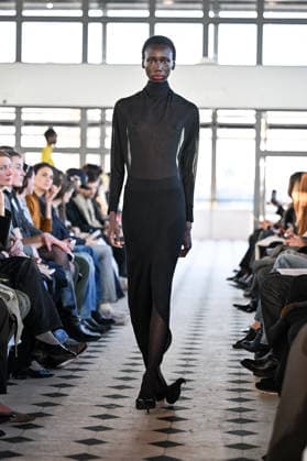 PFW Burc Akyol Runway A model walks the runway at the Burc Akyol show during Fashion Week in Paris, France on March 2, 2026. Photo by Julien Reynaud APS-Medias ABACAPRESS.COM Paris France  Copyright: xReynaudxJulien APS-Medias ABACAx
