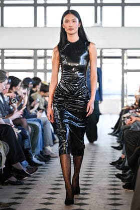 PFW Burc Akyol Runway A model walks the runway at the Burc Akyol show during Fashion Week in Paris, France on March 2, 2026. Photo by Julien Reynaud APS-Medias ABACAPRESS.COM Paris France  Copyright: xReynaudxJulien APS-Medias ABACAx