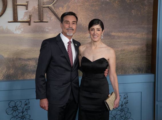 Matthew B. Roberts and Maril Davis arrive on the red carpet at the premiere of Starz Outlander Season 8 at Alice Tully Hall on March 2, 2026 in New York City.  NYP20260302507 SERENAxXUxNING