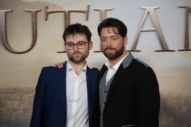 Richard Rankin(R) arrives on the red carpet at the premiere of Starz Outlander Season 8 at Alice Tully Hall on March 2, 2026 in New York City.  NYP20260302510 SERENAxXUxNING
