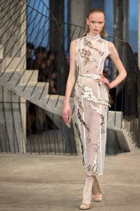 PFW - Weinsanto Runway A model walks the runway during the Weinsanto Womenswear Fall Winter 2026-2027 show as part of Paris Fashion Week on March 02, 2026 in Paris, France. Photo by Jana Call me J ABACAPRESS.COM Paris Ile de France France  Copyright: xJanaxCallxmexJ ABACAx