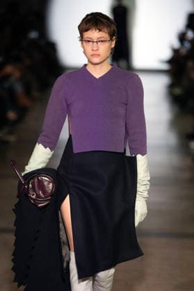 PFW - Julie Kegels Runway A model walks the runway during the Julie Kegels Womenswear Fall Winter 2026-2027 show as part of Paris Fashion Week on March 02, 2026 in Paris, France. Photo by Alain Gil Gonzalez ABACAPRESS.COM Paris France  Copyright: xGonzalezxAlain-Gil ABACAx