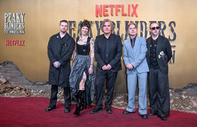The Global Premiere of PEAKY BLINDERS: THE IMMORTAL MAN, 2nd March, 2026, Symphony Hall, Birmingham, England Tom Coll of Fontaines D.C., Jennifer Ball of Girl In The Year Above, Antony Glen, Martin Slattery and Carlos O Connell of Fontaines D.C. attend the Peaky Blinders: The Immortal Man Global Premiere at Symphony Hall on March 02, 2026 in Birmingham, England., Credit:Jules Annan Avalon England, Birmingham, Symphony Hall Copyright: xJulesxAnnanx xAvalonx 1079665701