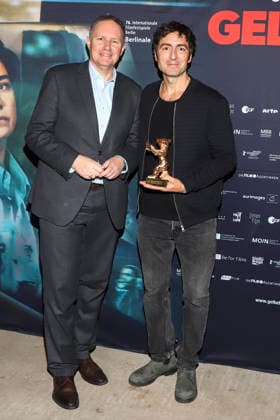 abb Dr. Carsten Brosda Hamburg Senator for Culture Ilker Catak Director Winner Golden Bear 2026 at the Hamburg Premiere of the film Yellow Letters at Zeise Cinemas on Monday 02 03 2026 in Hamburg Hamburg Germany