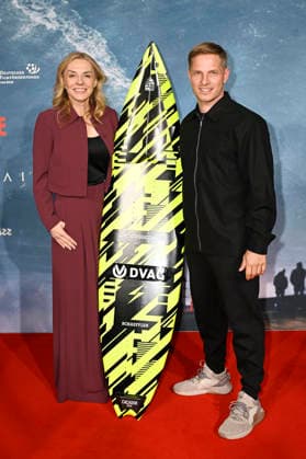 Inga Leschek and Sebastian Steudtner at the world premiere of the documentary On The Wave at Cinedom Cologne, 02 03 2026 Foto:xT.xNgox xFuturexImagex wave_6322