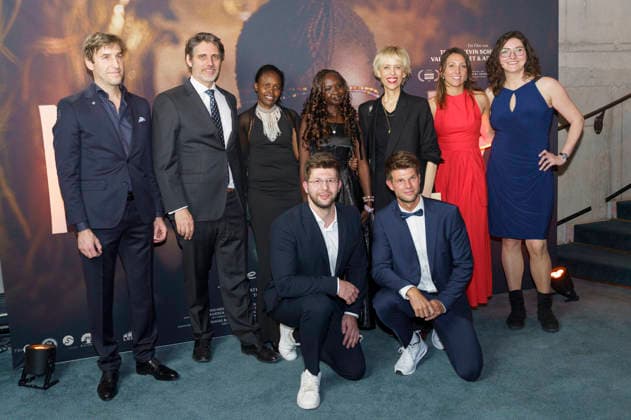 Katja Eichinger, Ludwig Prinz von Bayern, Michelle Lemuya Ikeny, Kevin Schmutzler and Tobias Schmutzler with cast and crew at the premiere of the feature film Nawi Dear Future Me in the Astor Film Lounge at Arri Munich, 02 03 2026 Foto:xN.xKolinzx xFuturexImagex nawi_6316