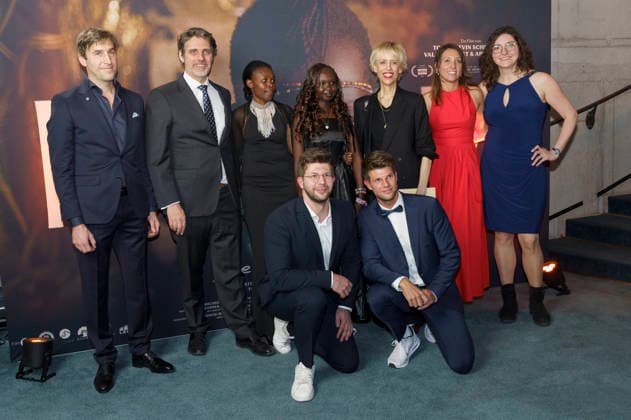 Katja Eichinger, Ludwig Prinz von Bayern, Michelle Lemuya Ikeny, Kevin Schmutzler and Tobias Schmutzler with cast and crew at the premiere of the feature film Nawi Dear Future Me in the Astor Film Lounge at Arri Munich, 02 03 2026 Foto:xN.xKolinzx xFuturexImagex nawi_6317