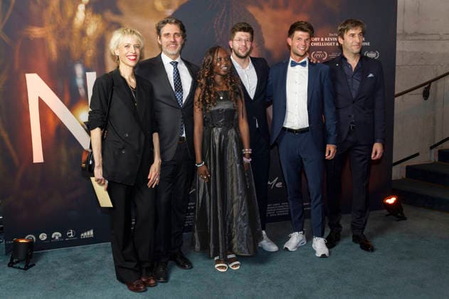 Katja Eichinger, Ludwig Prinz von Bayern, Michelle Lemuya Ikeny, Kevin Schmutzler, Tobias Schmutzler and guest at the premiere of the feature film Nawi Dear Future Me in the Astor Film Lounge at Arri Munich, 02 03 2026 Foto:xN.xKolinzx xFuturexImagex nawi_6318
