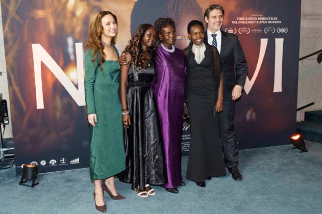 Sophie Alexandra Princess of Bavaria, Michelle Lemuya Ikeny, Anastasia Lemuya, Milcah Cherotich and Ludwig Prince of Bavaria at the premiere of the feature film Nawi Dear Future Me in the Astor Film Lounge at Arri Munich, 02 03 2026 Foto:xN.xKolinzx xFuturexImagex nawi_6341