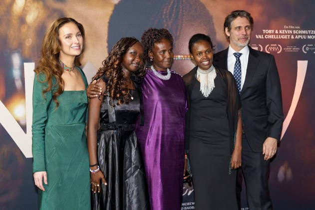 Sophie Alexandra Princess of Bavaria, Michelle Lemuya Ikeny, Anastasia Lemuya, Milcah Cherotich and Ludwig Prince of Bavaria at the premiere of the feature film Nawi Dear Future Me in the Astor Film Lounge at Arri Munich, 02 03 2026 Foto:xN.xKolinzx xFuturexImagex nawi_6342