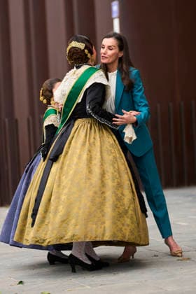 03-03-2026 Plana Queen Letizia with the Falleras 2026 Queens of Castellon, Ana Olivas and Clara Sanz at the event to mark World Day for Rare Diseases, at the Palacio de Congresos de Castellon, in Castellon de la Plana, Valencian Community. No Spain Â  Copyright: xPPEx