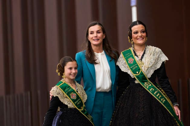 03-03-2026 Plana Queen Letizia with the Falleras 2026 Queens of Castellon, Ana Olivas and Clara Sanz at the event to mark World Day for Rare Diseases, at the Palacio de Congresos de Castellon, in Castellon de la Plana, Valencian Community. No Spain Â  Copyright: xPPEx