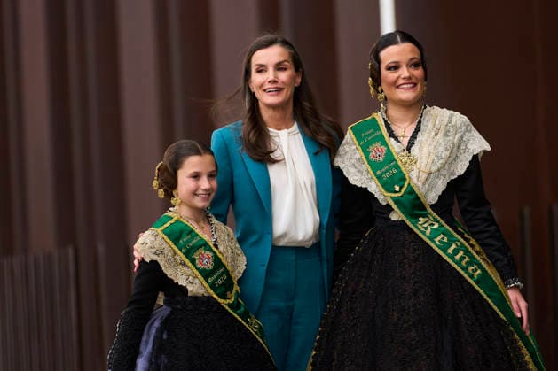 03-03-2026 Plana Queen Letizia with the Falleras 2026 Queens of Castellon, Ana Olivas and Clara Sanz at the event to mark World Day for Rare Diseases, at the Palacio de Congresos de Castellon, in Castellon de la Plana, Valencian Community. No Spain Â  Copyright: xPPEx