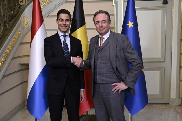 Meeting between PM Bart De Wever & Dutch Prime Minister Rob Jetten BRUSSELS, BELGIUM - MARCH 03 : Meeting between Prime Minister Bart De Wever (N-VA) and Dutch Prime Minister Rob Jetten on March 3, 2026 in Brussels, Belgium, 03 03 2026 Brussels Belgium  Copyright: xDidierxLebrunx