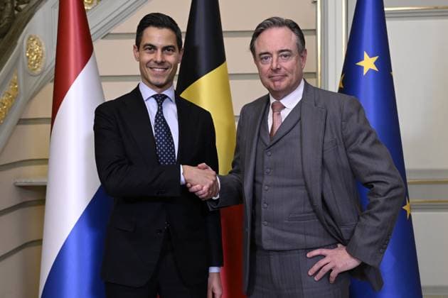 Meeting between PM Bart De Wever & Dutch Prime Minister Rob Jetten BRUSSELS, BELGIUM - MARCH 03 : Meeting between Prime Minister Bart De Wever (N-VA) and Dutch Prime Minister Rob Jetten on March 3, 2026 in Brussels, Belgium, 03 03 2026 Brussels Belgium  Copyright: xDidierxLebrunx