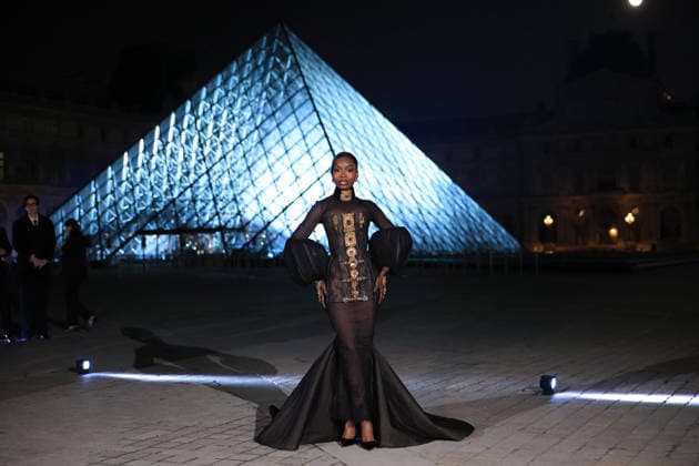 PFW Le Grand Diner du Louvre Arrivals Photocall Olandria Carthen attending the Le Grand Diner du Louvre Arrivals Photocall at the Musee du Louvre as part of Paris Fashion Week on March 03, 2026 in Paris, France. Photo by Jerome Dominé ABACAPRESS.COM Paris France  Copyright: xDominexJerome ABACAx