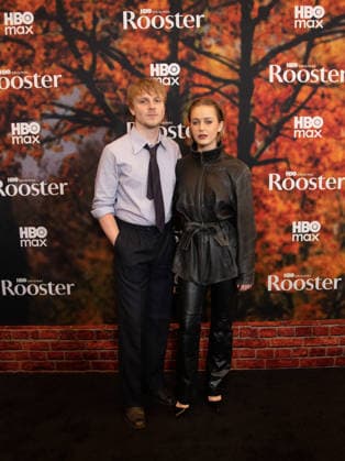 Miles Elliot and Sophia Macy arrive on the red carpet at the premiere of HBO Rooster on Tuesday, March 3, 2026 in New York City.  NYP20260303529 SERENAxXUxNING