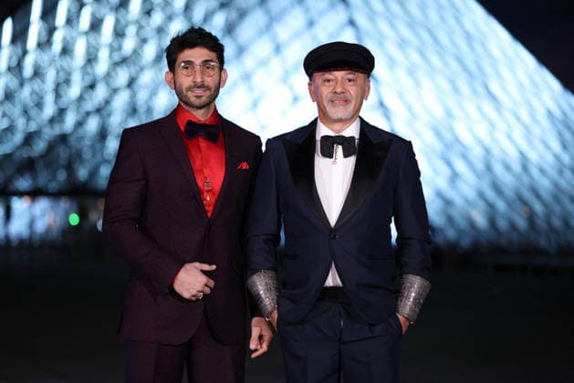PFW Le Grand Diner du Louvre Arrivals Photocall Mustafa Choucair and Christian Louboutin attending the Le Grand Diner du Louvre Arrivals Photocall at the Musee du Louvre as part of Paris Fashion Week on March 03, 2026 in Paris, France. Photo by Jerome Dominé ABACAPRESS.COM Paris France  Copyright: xDominexJerome ABACAx