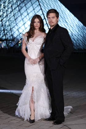PFW Le Grand Diner du Louvre Arrivals Photocall Barbara Palvin and Dylan Sprouse attending the Le Grand Diner du Louvre Arrivals Photocall at the Musee du Louvre as part of Paris Fashion Week on March 03, 2026 in Paris, France. Photo by Jerome Dominé ABACAPRESS.COM Paris France  Copyright: xDominexJerome ABACAx