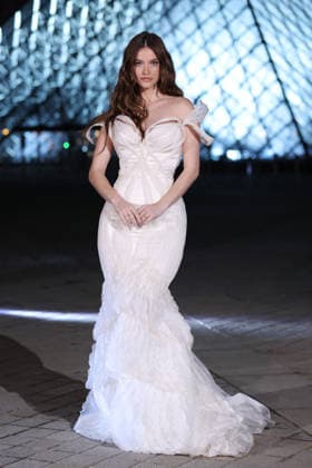 PFW Le Grand Diner du Louvre Arrivals Photocall Barbara Palvin attending the Le Grand Diner du Louvre Arrivals Photocall at the Musee du Louvre as part of Paris Fashion Week on March 03, 2026 in Paris, France. Photo by Jerome Dominé ABACAPRESS.COM Paris France  Copyright: xDominexJerome ABACAx