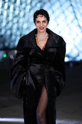 PFW Le Grand Diner du Louvre Arrivals Photocall Farida Khelfa attending the Le Grand Diner du Louvre Arrivals Photocall at the Musee du Louvre as part of Paris Fashion Week on March 03, 2026 in Paris, France. Photo by Jerome Dominé ABACAPRESS.COM Paris France  Copyright: xDominexJerome ABACAx