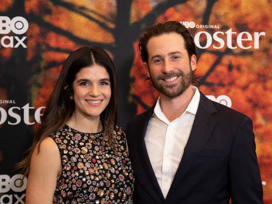 Liza Katzer and Josh Zuckerman arrive on the red carpet at the premiere of HBO Rooster on Tuesday, March 3, 2026 in New York City.  NYP20260303524 SERENAxXUxNING