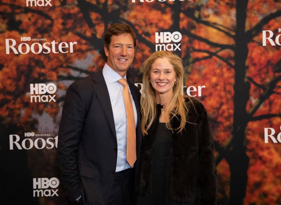 Jeff Ingold and Elizabeth Ingold arrive on the red carpet at the premiere of HBO Rooster on Tuesday, March 3, 2026 in New York City.  NYP20260303538 SERENAxXUxNING