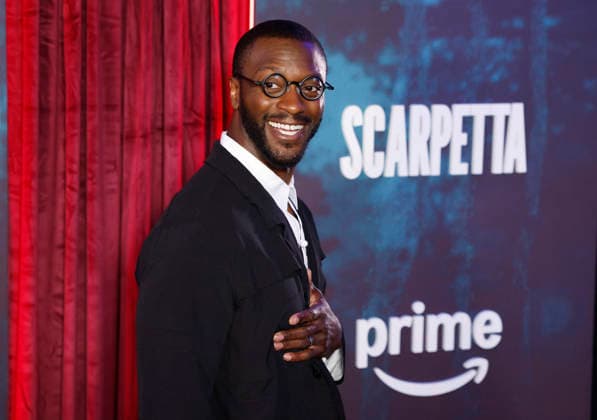 Aldis Hodge arrives on the red carpet at Prime Video s Scarpetta New York Premiere at Regal Union Square on Tuesday, March 3, 2026 in New York City.  NYP20260303225 JOHNxANGELILLO