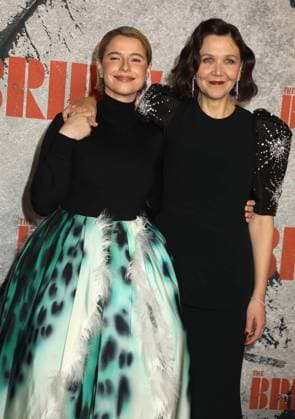 March 3, 2026, New York, New York, USA: Actor JESSIE BUCKLEY and director actor MAGGIE GYLLENHAAL seen at the arrivals for the New York premiere of The Bride held at The Rose Theater at Jazz at Lincoln Center. New York USA  - ZUMAk03_ 20260303_zaf_k03_145 Copyright: xNancyxKaszermanx