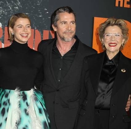 March 3, 2026, New York, New York, USA: Actors JESSIE BUCKLEY, CHRISTIAN BALE and ANNETTE BENING seen at the arrivals for the New York premiere of The Bride held at The Rose Theater at Jazz at Lincoln Center. New York USA  - ZUMAk03_ 20260303_zaf_k03_130 Copyright: xNancyxKaszermanx