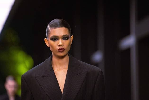 PFW - Saint Laurent Runway A model presents a creation for Saint Laurent for the Women s Ready to Wear Fall Winter 2026-2027 collection fashion show as part of the Paris Women Fashion Week (PFW), in Paris, on March 3, 2026. Photo by Alexis Jumeau ABACAPRESS.COM Paris France  Copyright: xJumeauxAlexis ABACAx