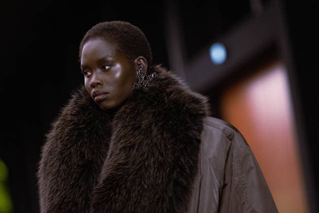 PFW - Saint Laurent Runway Kenyan model Nyanderi Deng presents a creation for Saint Laurent for the Women s Ready to Wear Fall Winter 2026-2027 collection fashion show as part of the Paris Women Fashion Week, in Paris, on March 3, 2026. Photo by Alexis Jumeau ABACAPRESS.COM Paris France  Copyright: xJumeauxAlexis ABACAx