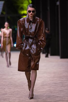 PFW - Saint Laurent Runway A model presents a creation for Saint Laurent for the Women s Ready to Wear Fall Winter 2026-2027 collection fashion show as part of the Paris Women Fashion Week (PFW), in Paris, on March 3, 2026. Photo by Alexis Jumeau ABACAPRESS.COM Paris France  Copyright: xJumeauxAlexis ABACAx