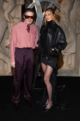 PFW - Saint Laurent Front Row Michael Braun and Mathilde Pinault attend the Womenswear Fall Winter 2026-2027 show as part of Paris Fashion Week on March 03, 2026 in Paris, France. Photo by Laurent Zabulon ABACAPRESS.COM Paris France  Copyright: xZabulonxLaurent ABACAx